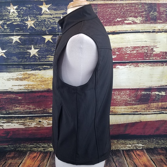 WYOMING TRADERS MENS MORGAN SOFT-SHELL VEST - BLACK - Picture 5 of 7